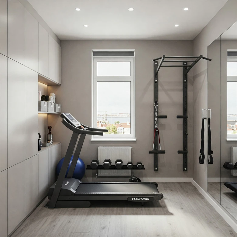 2wenti cardiff bay apartment space saving fitness equipment